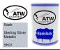 Preview: Saab, Sterling Silver Metallic, SK01: 500ml Lackdose, von ATW Autoteile West.